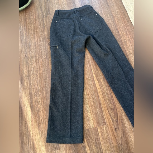 WOOLRICH High Rise Wool Straight Leg Trousers Heritage Minimalist Dress Pants 6 - Picture 10 of 14